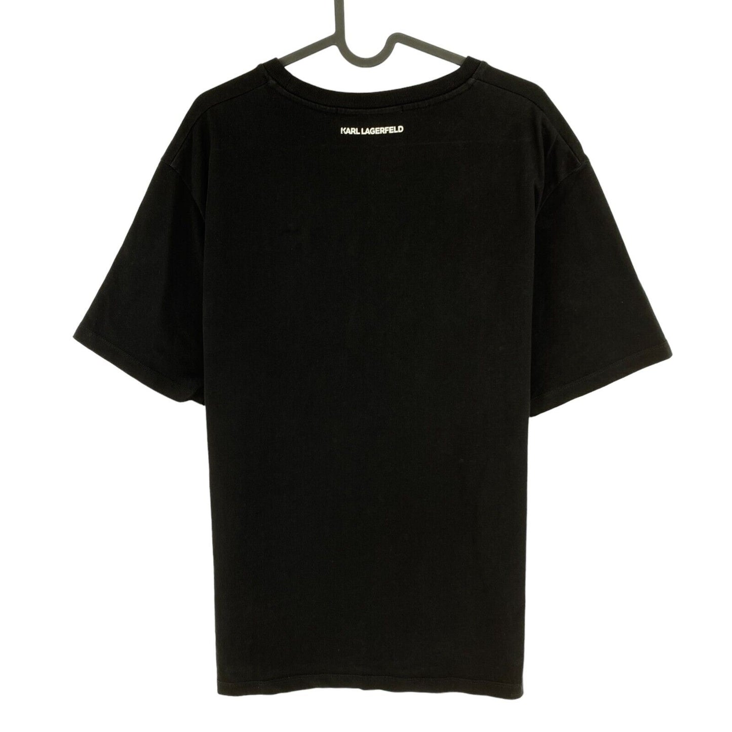 Karl Lagerfeld T-Shirt mit Rundhalsausschnitt und Ballon-Logo, Schwarz, Größe L