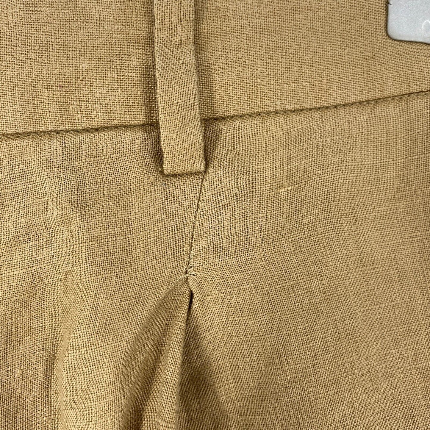 MANUEL RITZ Brown Slim Fit Linen Dress Pants Trousers Size EUR 50 W36