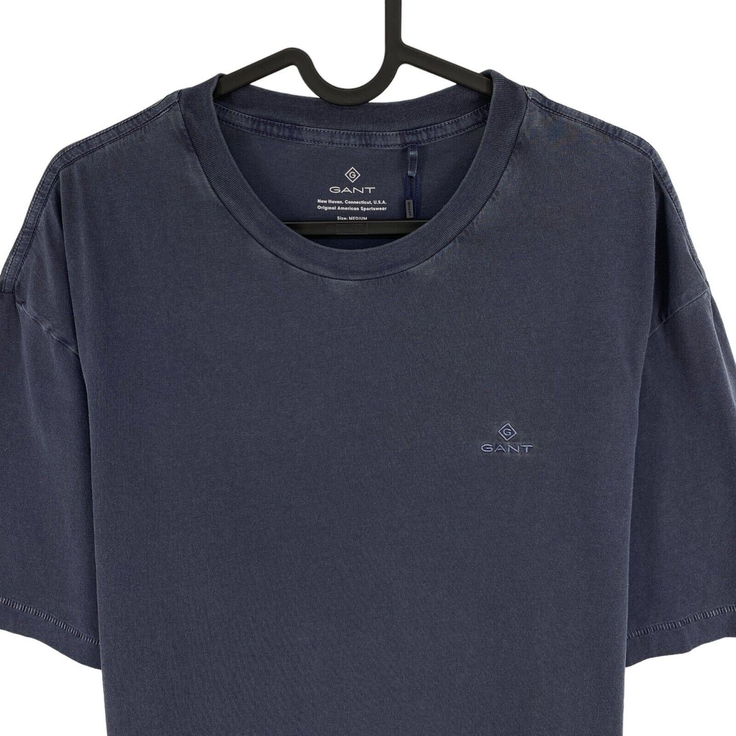 GANT T-Shirt mit Rundhalsausschnitt, sonnenverblasst, Marineblau, Größe M