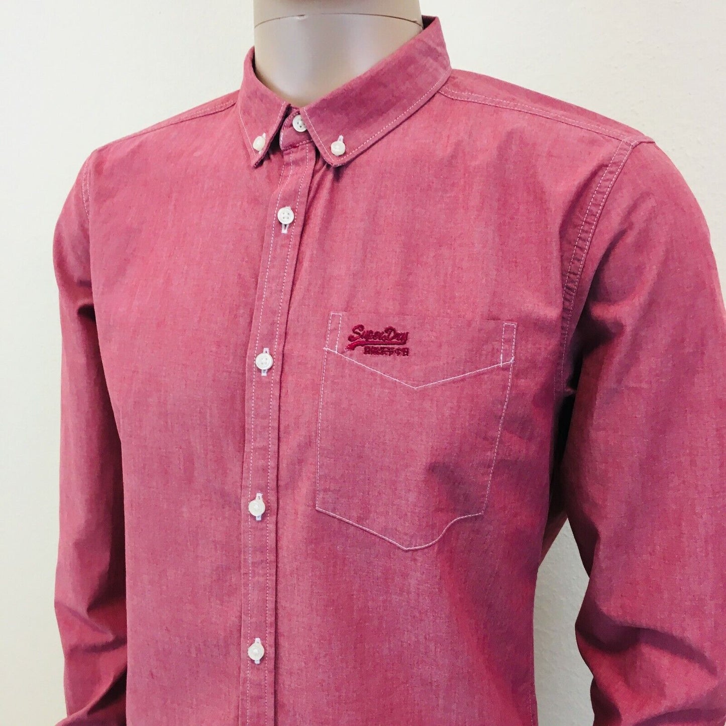 Men‘s Superdry Shirt Shop Slim Fit Shirt Size L Perfect!