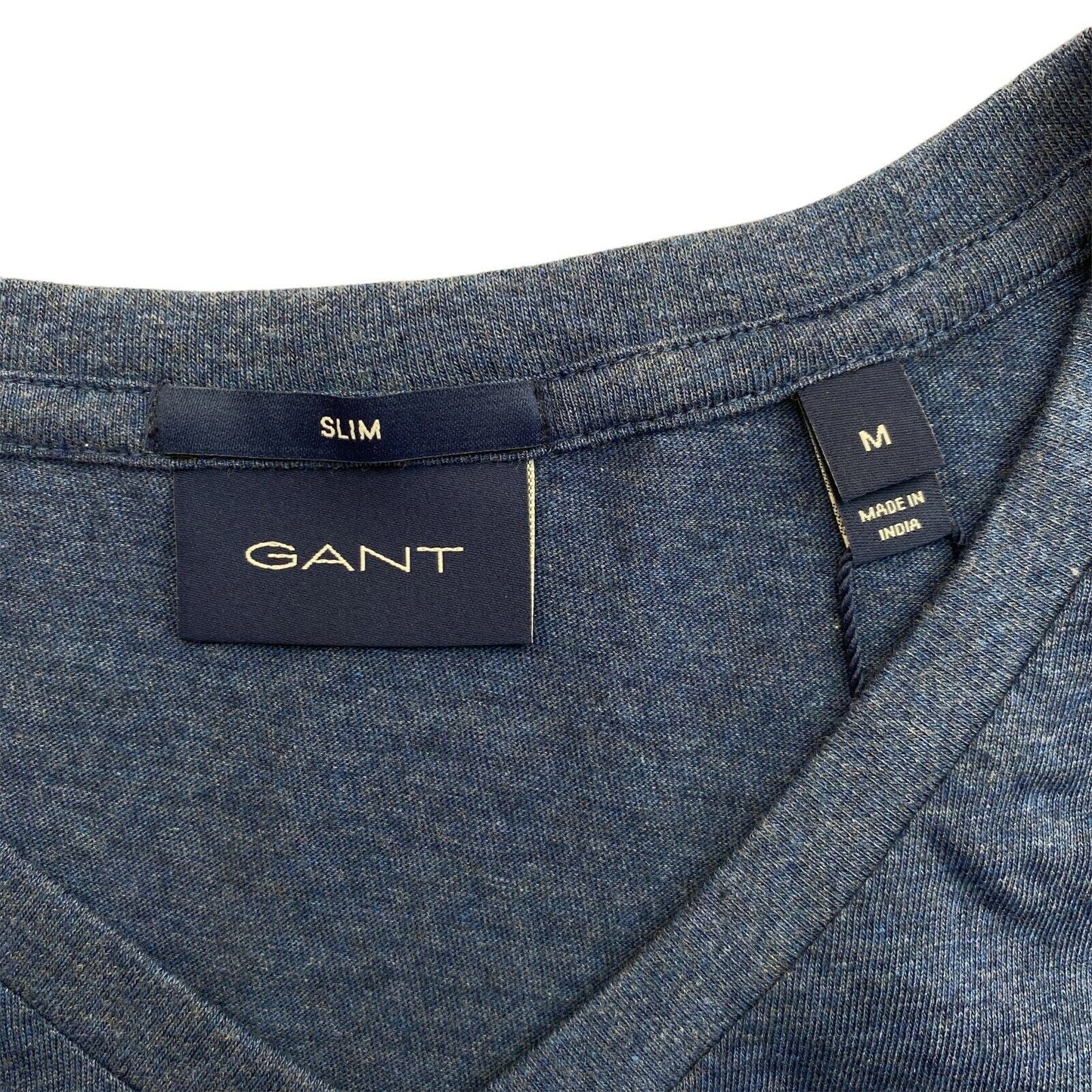 GANT Navy Blue Original V Neck Slim T Shirt Size M