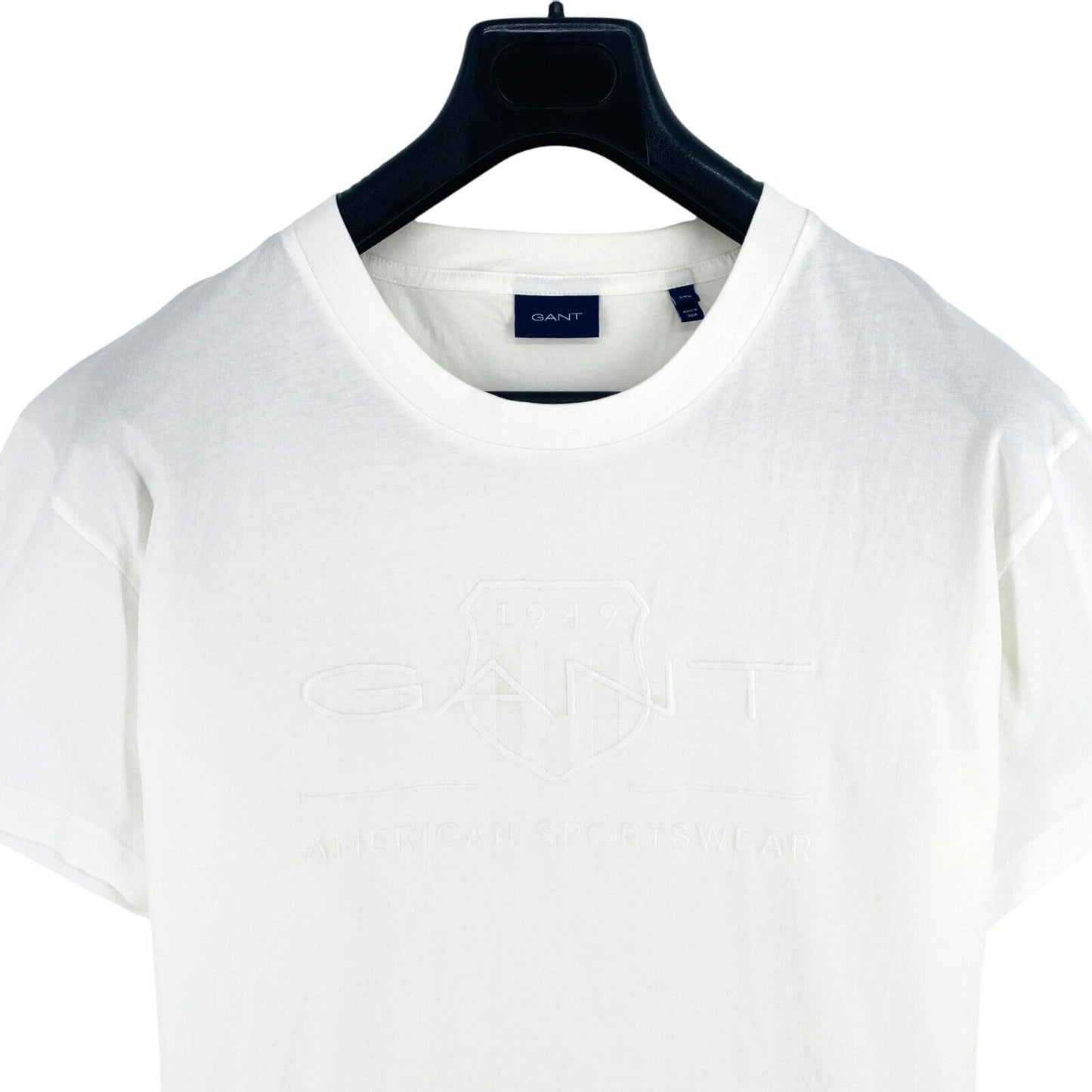 GANT Men White Tonal Archive Shield Crew Neck Short Sleeve T Shirt Size 3XL