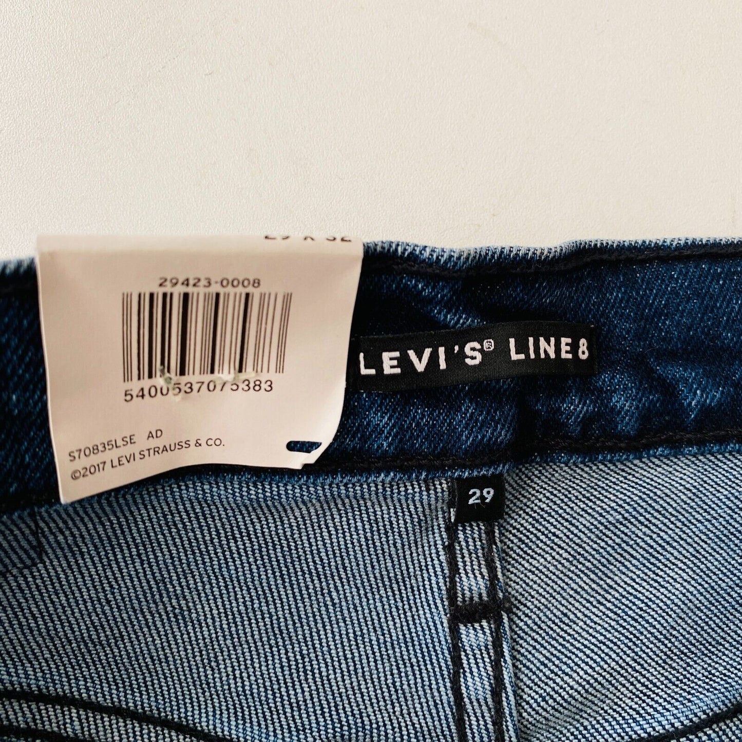 Levi's Line 8 Women Dark Blue High Rise Skinny Fit Jeans W29 L32