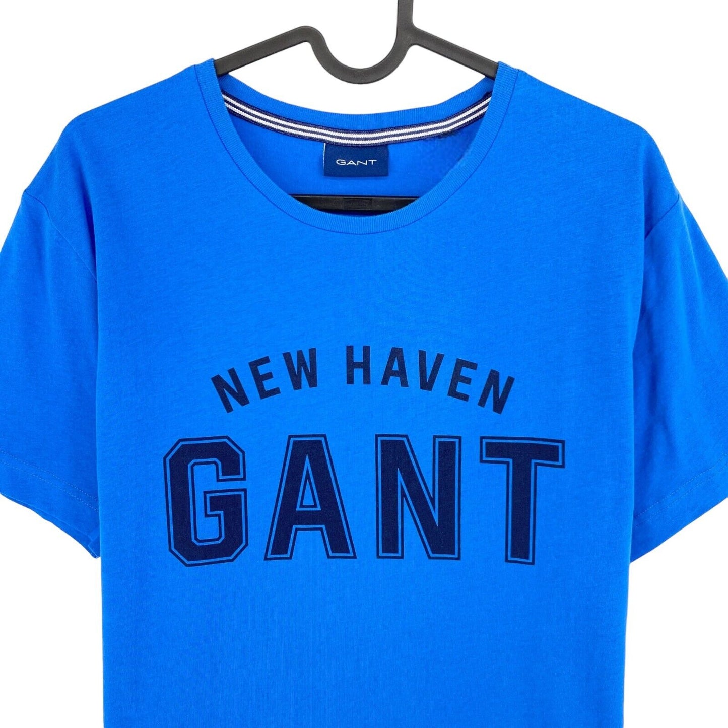 GANT Blaues Logo Rundhals Kurzarm T-Shirt Größe M