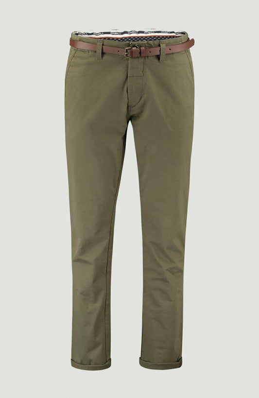 RRP €89 O'NEILL Chino Pants Trousers With Belt Olive Green Size W29