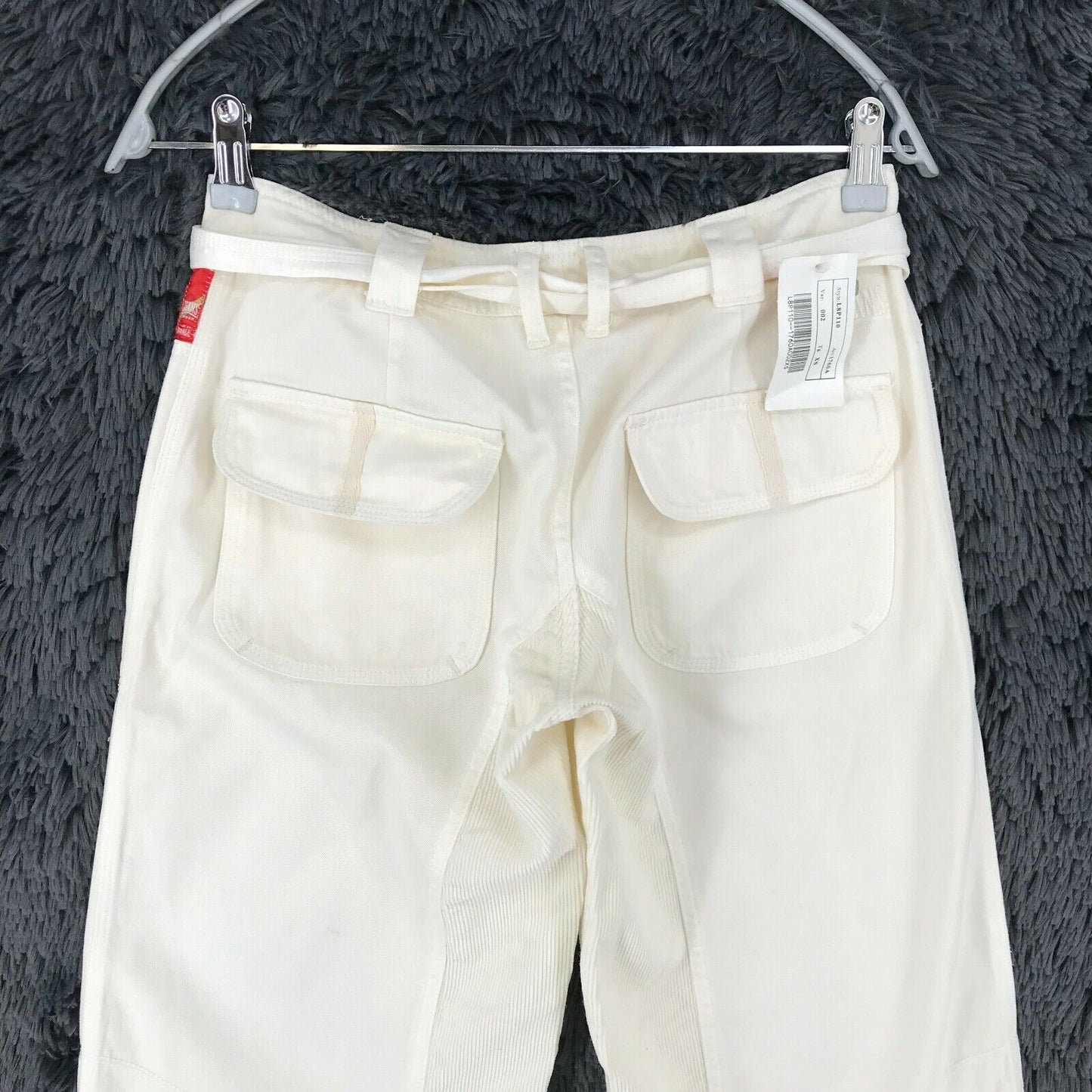 Lonsdale Women Light Beige Loose Straight Trousers Size XS W28