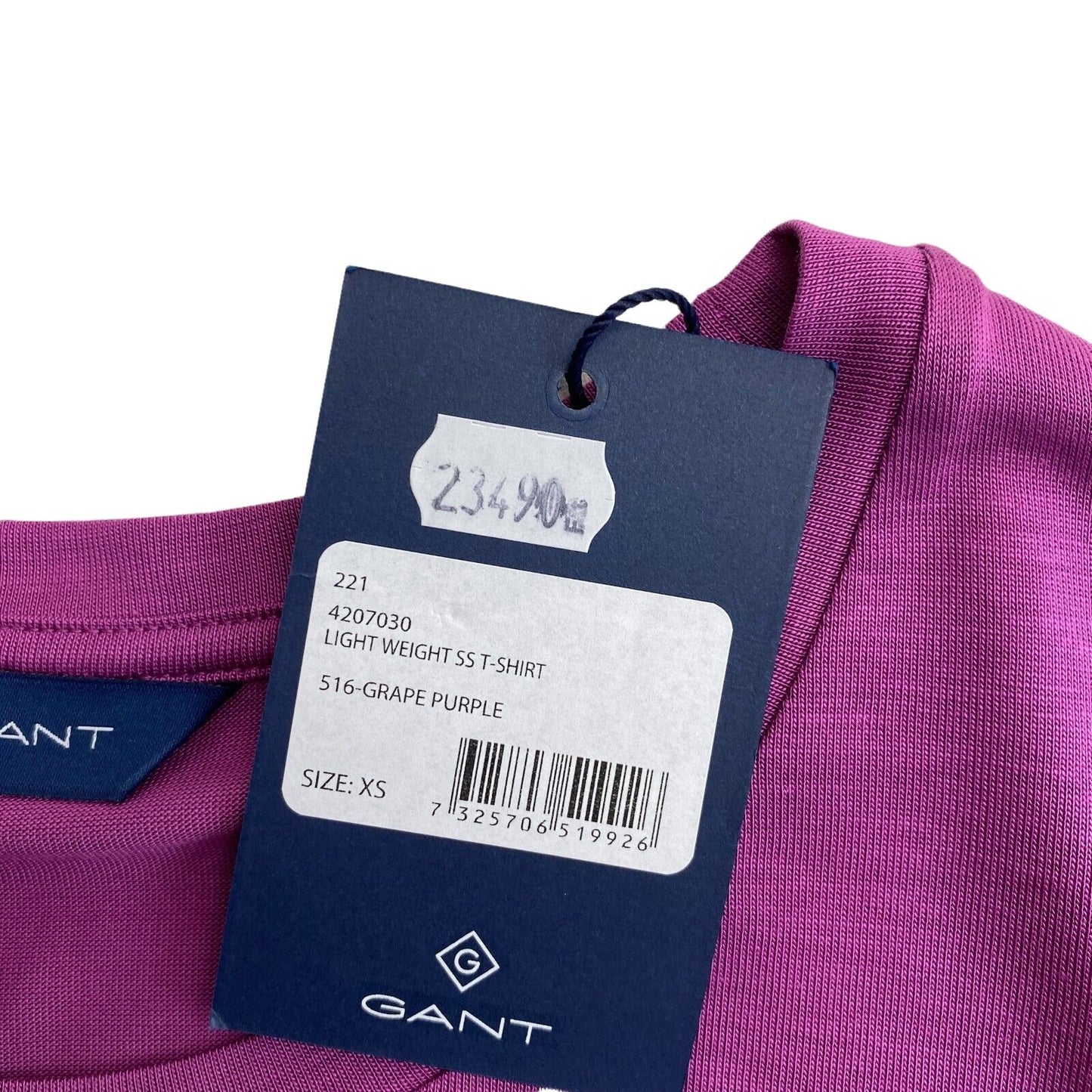 GANT T-shirt à col rond léger violet taille XS