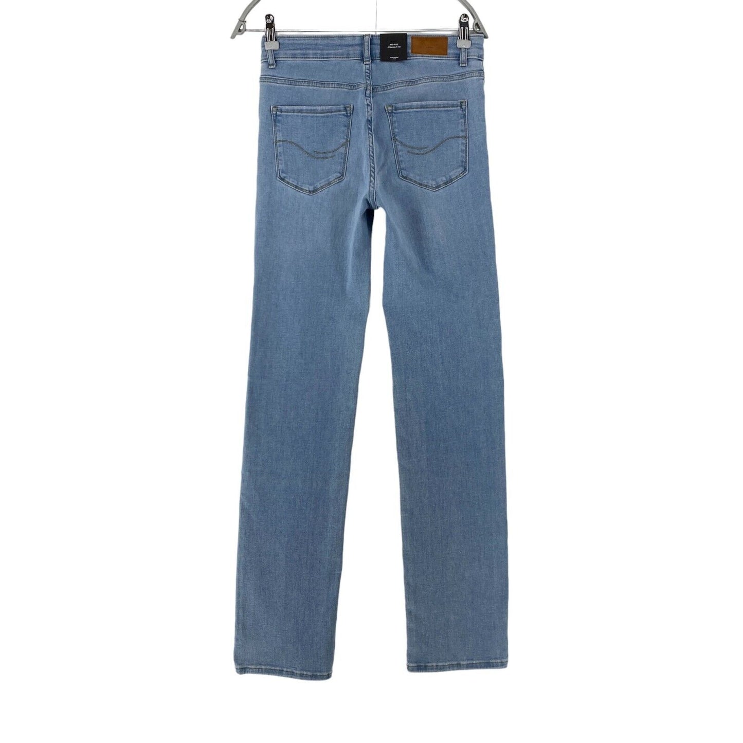 VERO MODA DAF Damen Jeans, Blau, mittlere Leibhöhe, normale Passform, gerade Passform, Größe W28 L34