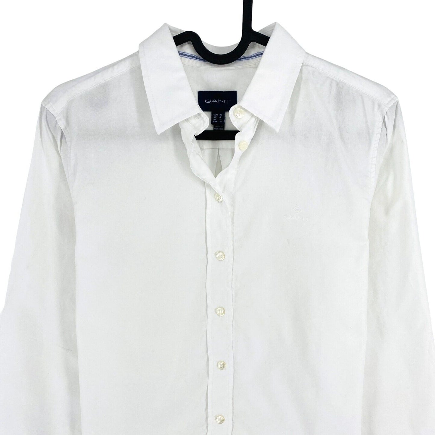 GANT Women White Oxford Long Sleeves Shirt Size EU 32 UK 4 US 2