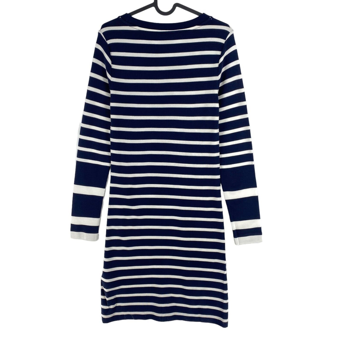 GANT Navy Blue Bar Striped Jersey Crew Neck Dress Size XS