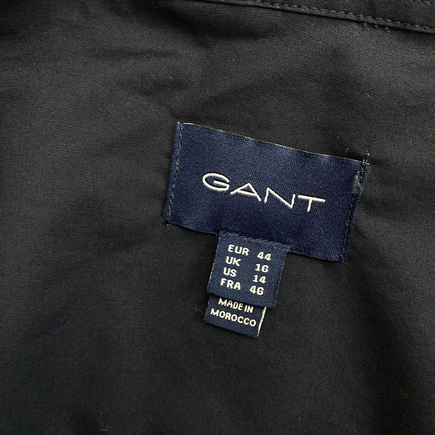 GANT Navy Blue Cotton Shirt Size EU 44 UK 16 US 14