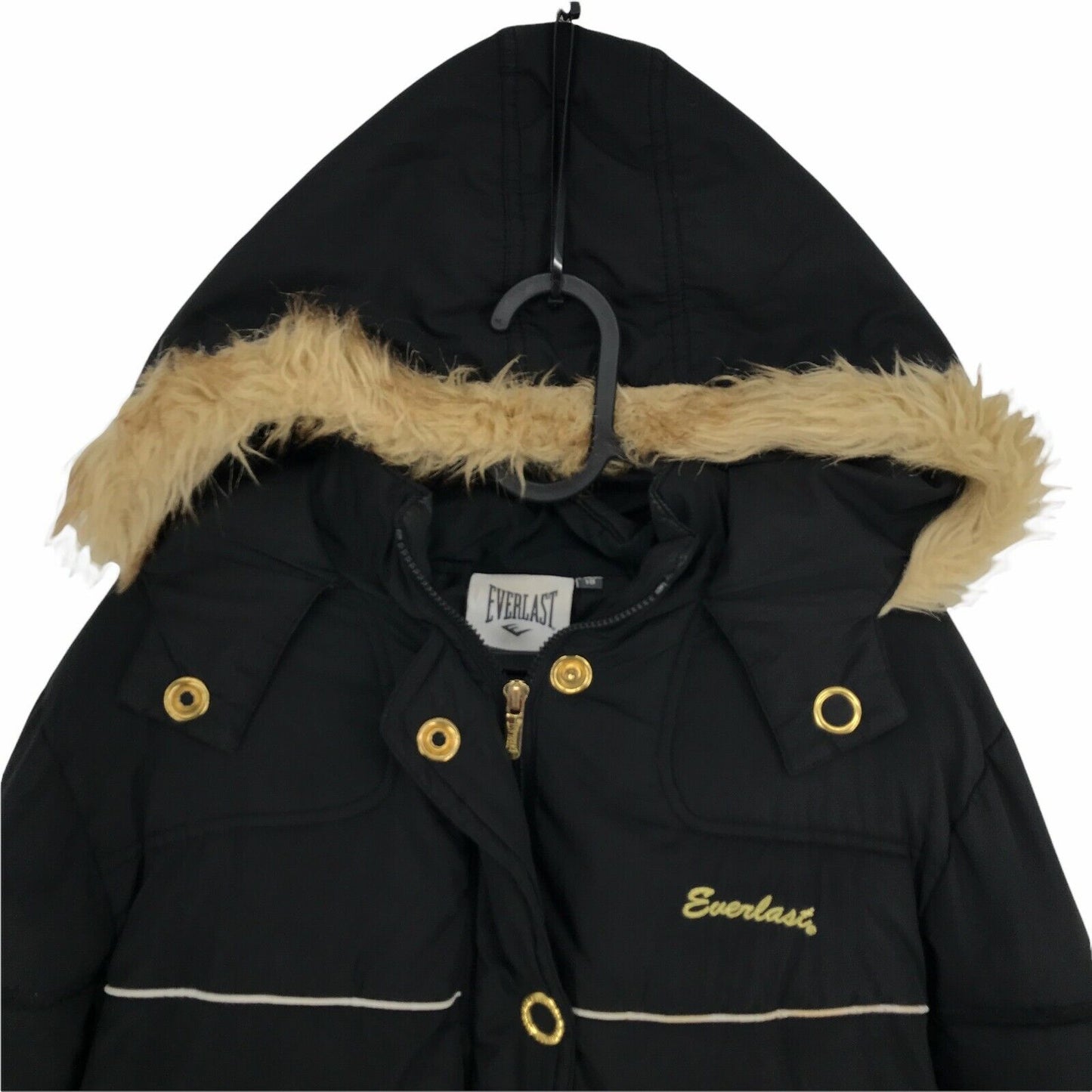 EVERLAST Veste matelassée à capuche noire Taille EU 46 UK 18 US 16