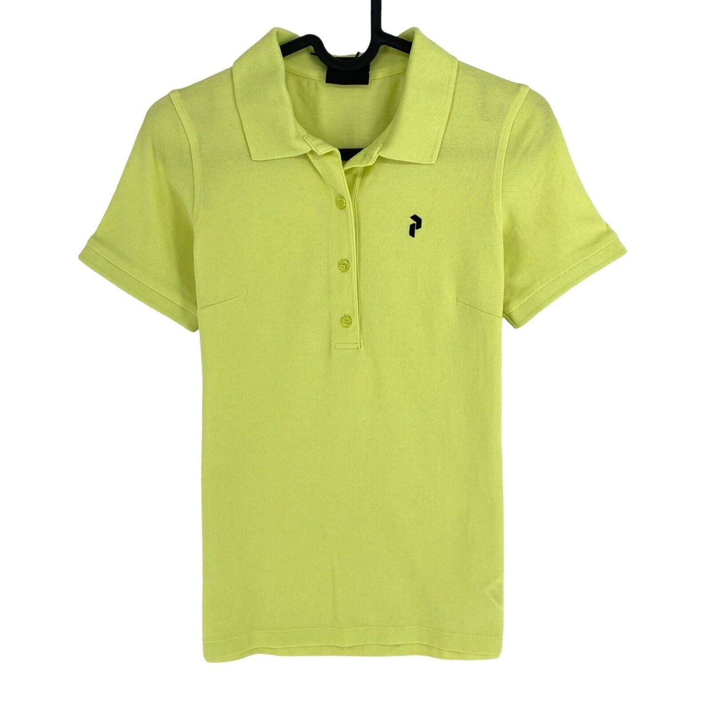 Peak Performance Women Yellow Classic Cotton Polo Shirt Size XS