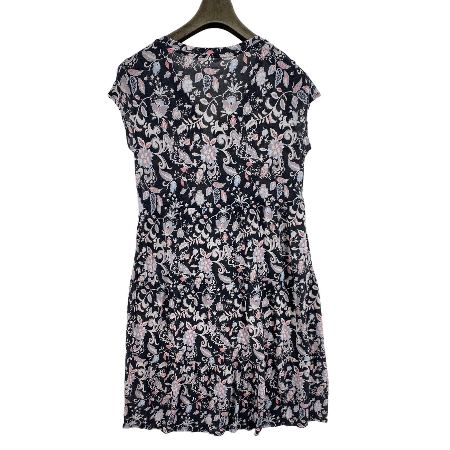 Odd Molly Black Floral Short Sleeves Dress Size 3 / L