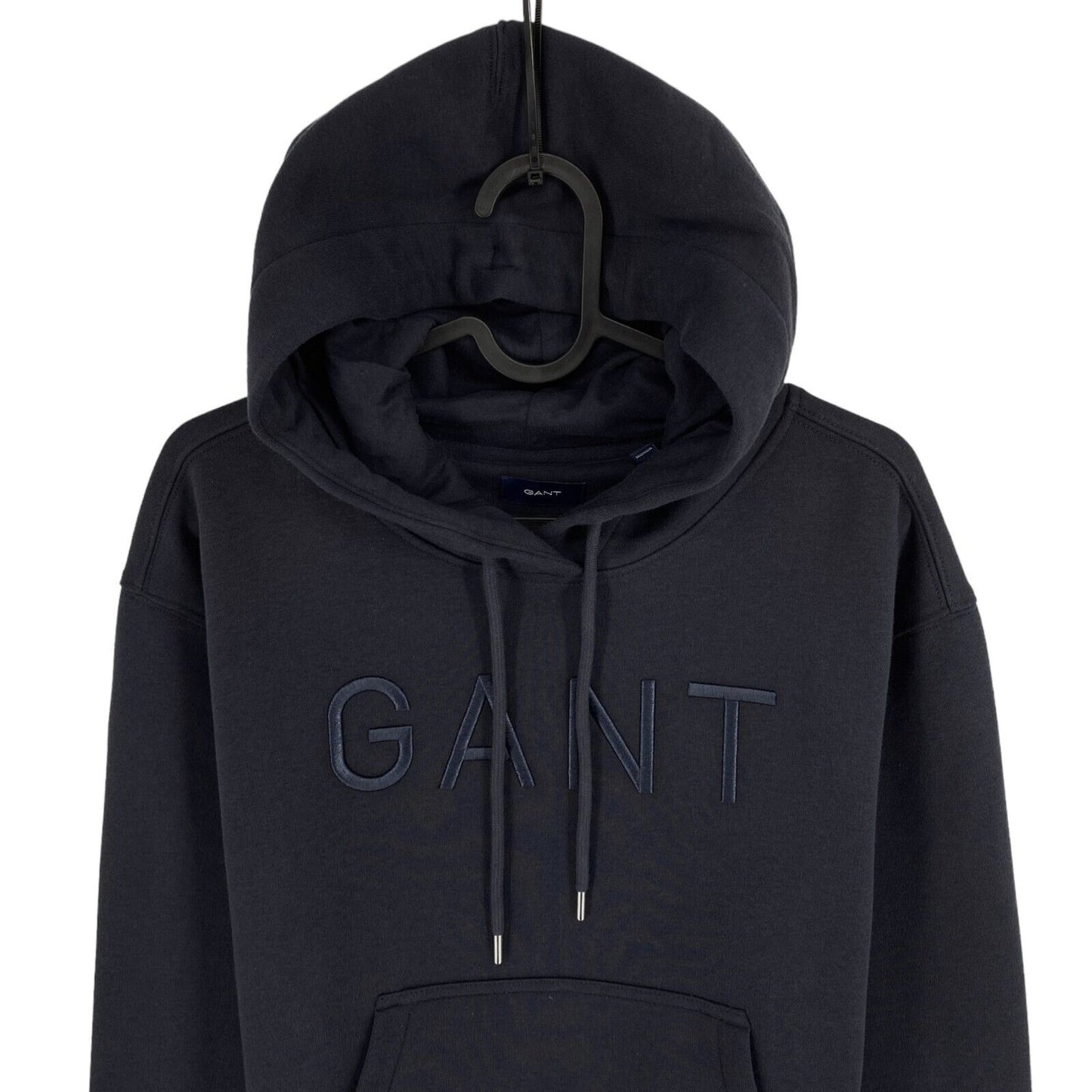 GANT Navy Blue Tonal Logo Hoodie Sweater Jumper Size XS