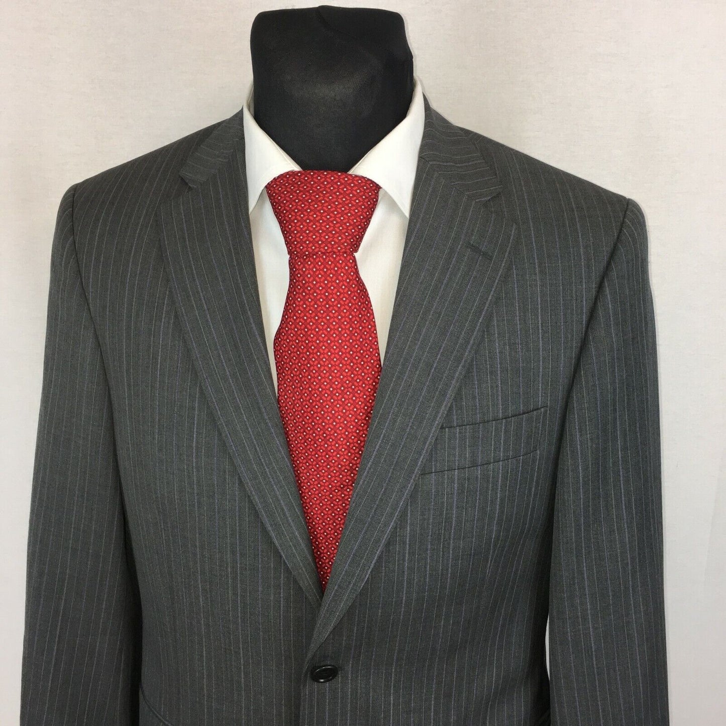 Van Gils Grey Classic 100% Virgin Wool Suit Size EUR 46 US UK 36