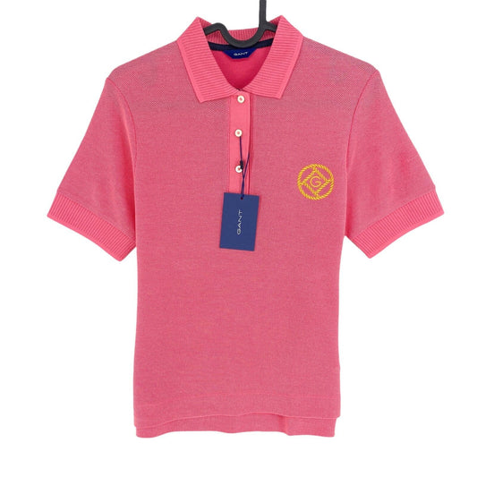 GANT Pink Rope Icon Pique Polo Shirt Size XS