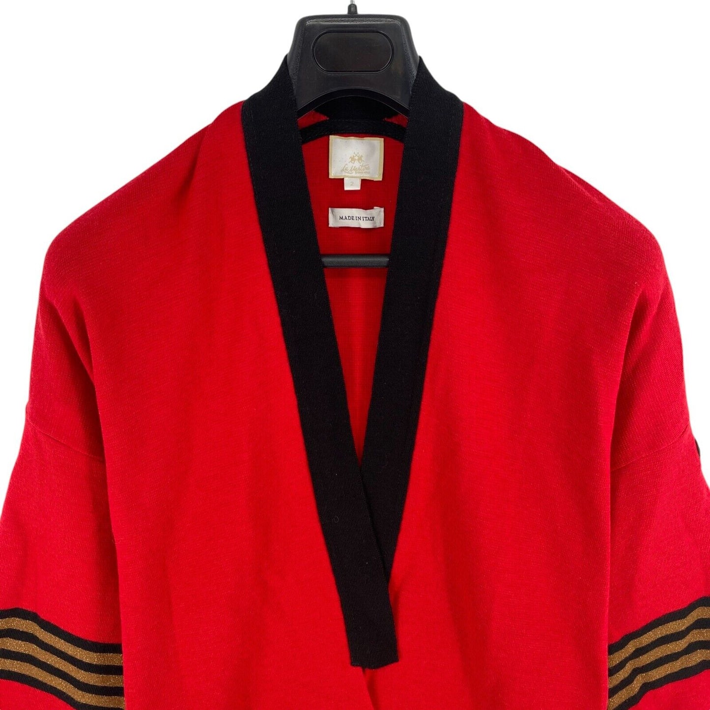 La Martina Women Red Cardigan Sweater Size 2 / S