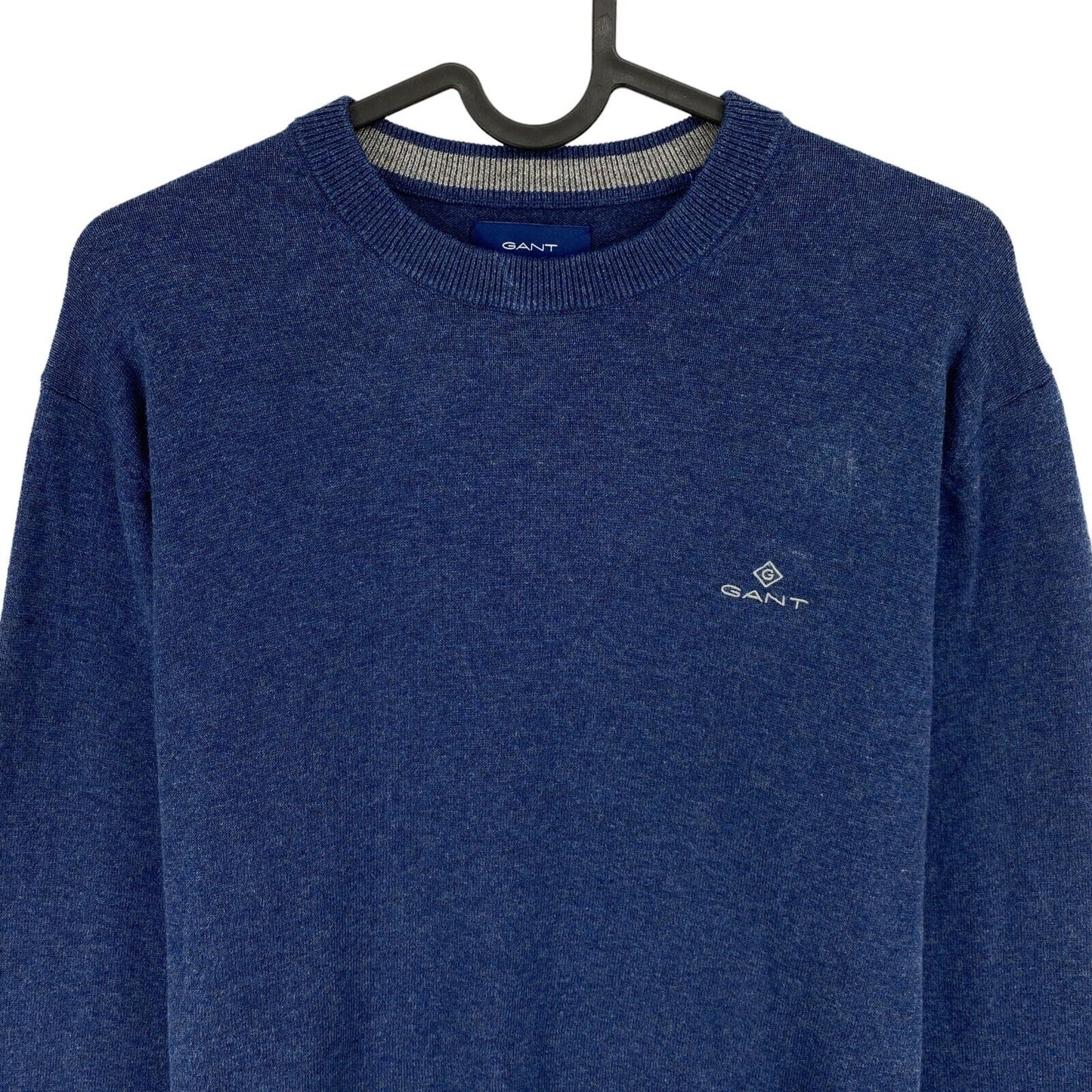 GANT Dark Blue Cotton Crew Neck Sweater Jumper Size M