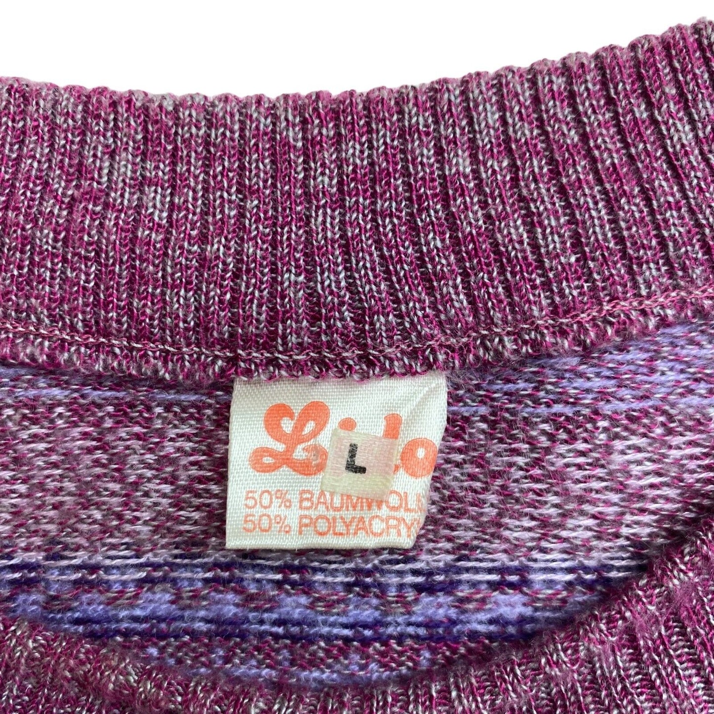 Cosby Vintage Retro 90s Lilo Purple Sweater Pullover Size L