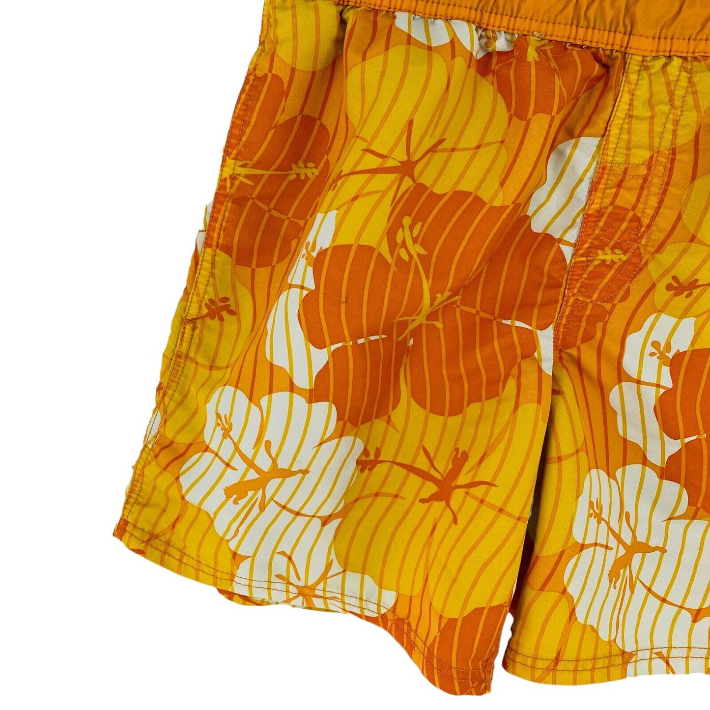 PUMA Striped Floral Orange Activewear Shorts Size M