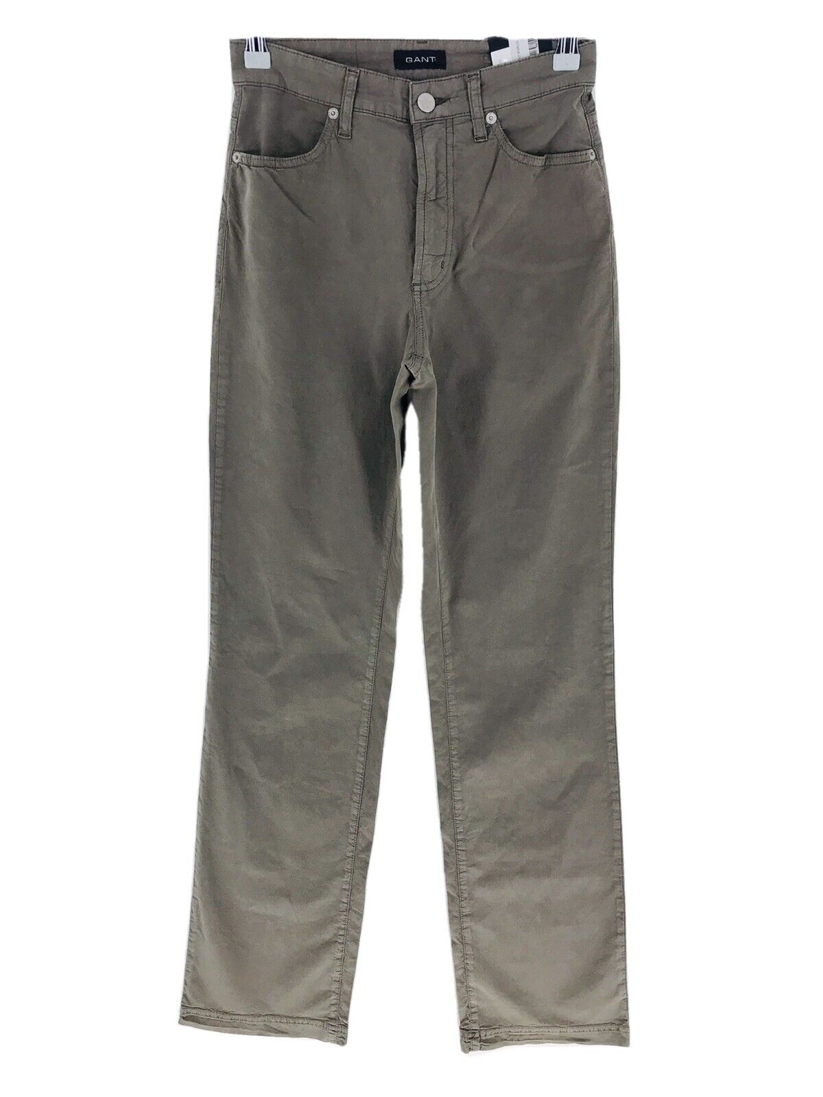 115 € GANT Femme Gris Stretch Regular Pantalon Chino Droit Pantalon W25 L34