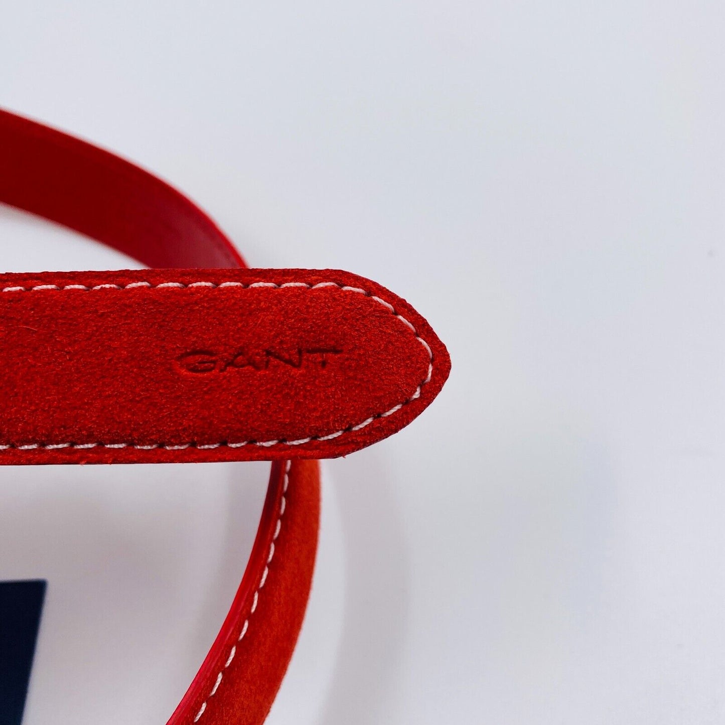 GANT Red 100% Suede Leather Belt Size 75 cm 30 in