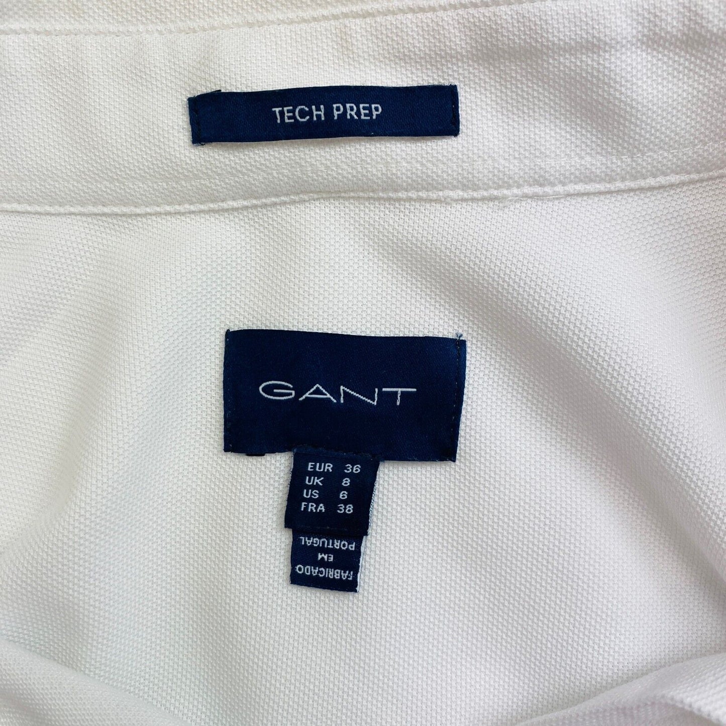 GANT Weißes Tech Prep Jersey-Hemd Größe EU 36 UK 8 US 6