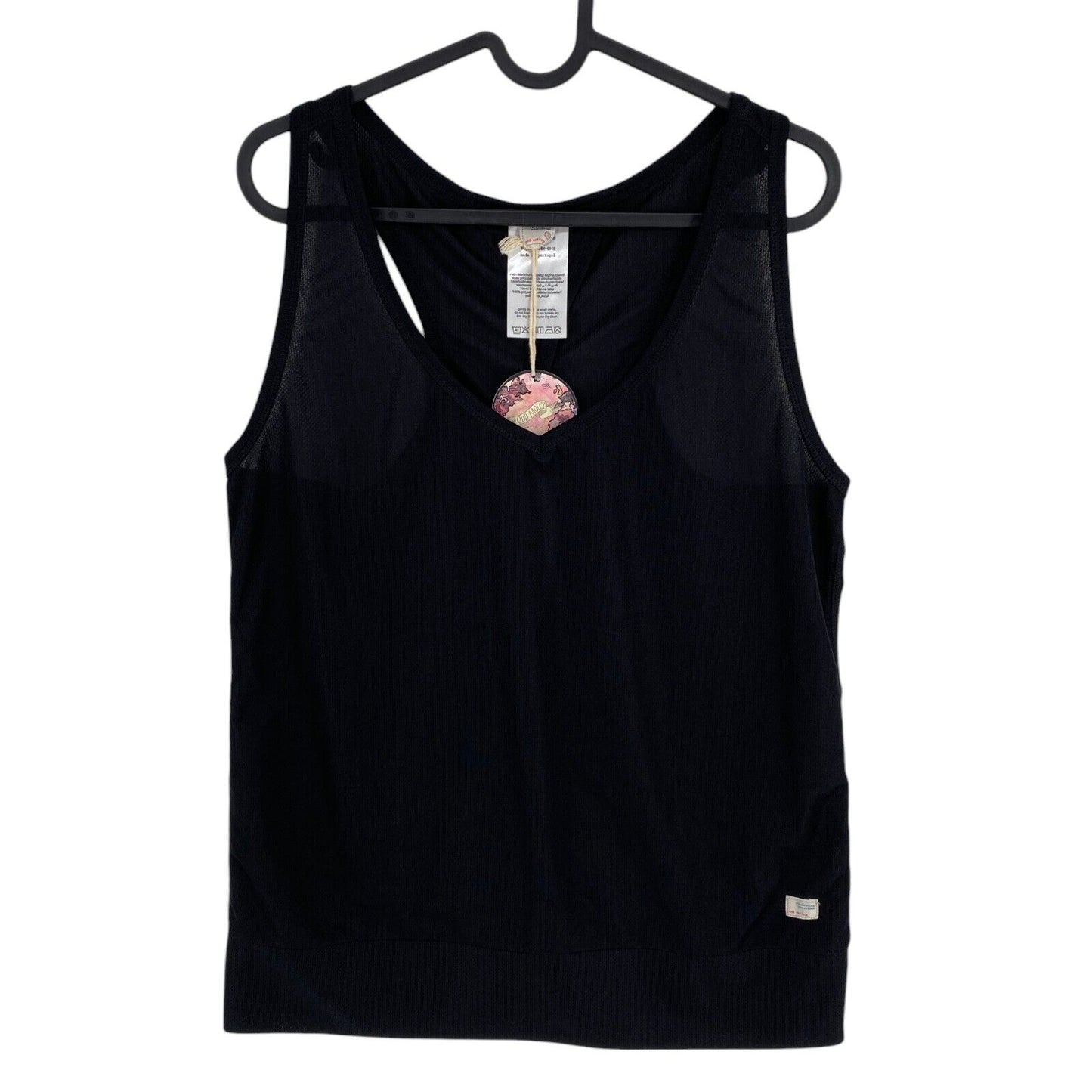 ODD MOLLY Women Black Actilove Solid Tank Top Size 3 / L