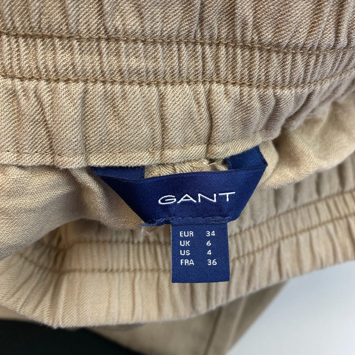 GANT Pantalon à enfiler en viscose de lin marron Pantalon Taille EU 34 UK 6 US 4