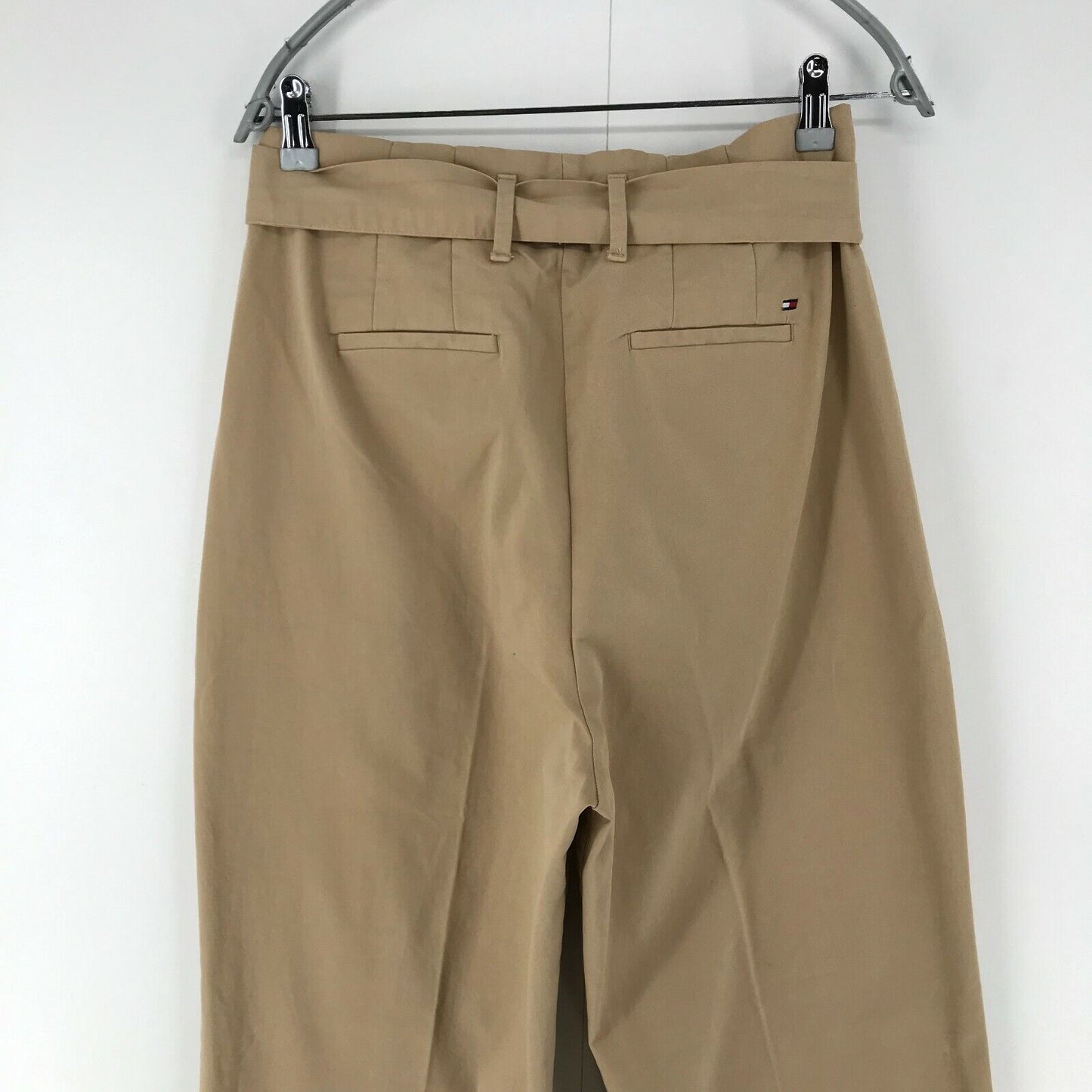 Tommy Hilfiger Pantalon Chino Coupe Droite Marron Femme Taille 8 W30