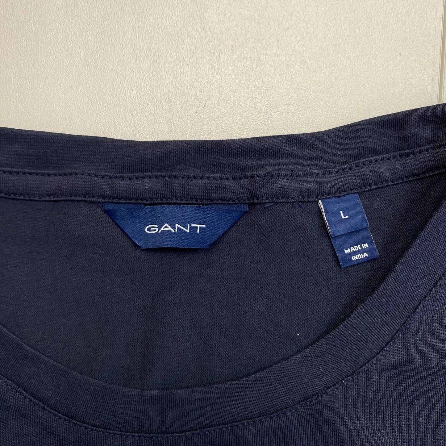 GANT Women Navy Blue Original Crew Neck Short Sleeves T Shirt Size L