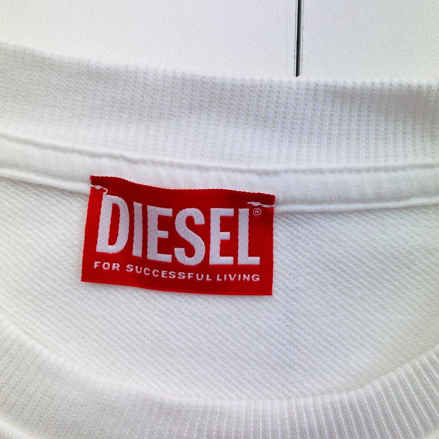 DIESEL White Crew Neck Jumper Dress Size 2XS XXS