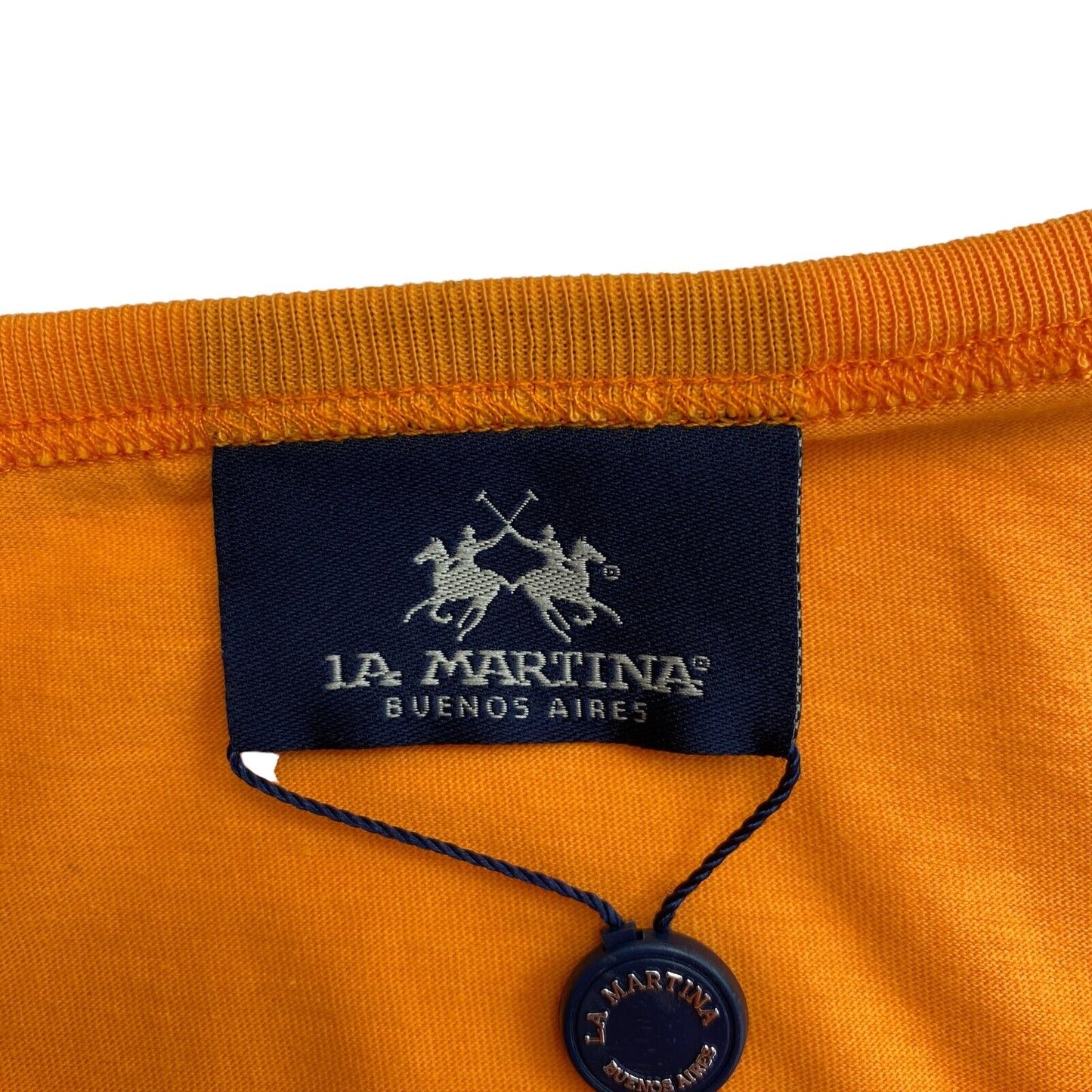 LA MARTINA Orange Jersey T-Shirt mit Rundhalsausschnitt, Größe XL