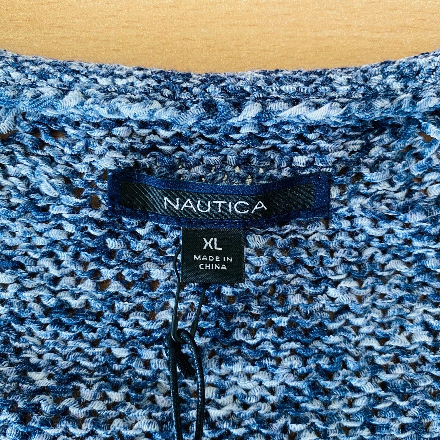 Nautica Blue Short Sleeve Knit Shirt Top Blouse Jumper Size XL