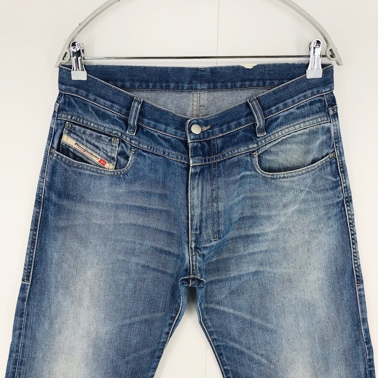 Diesel ROXE Blue Regular Straight Fit Jeans Size W33 L34 Made In Italy