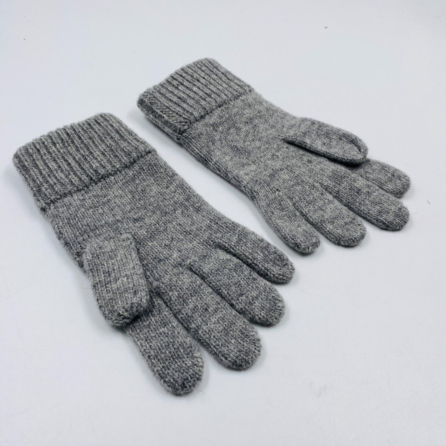 GANT Unisex Kids Grey Wool Blend Warm Gloves Size L - XL