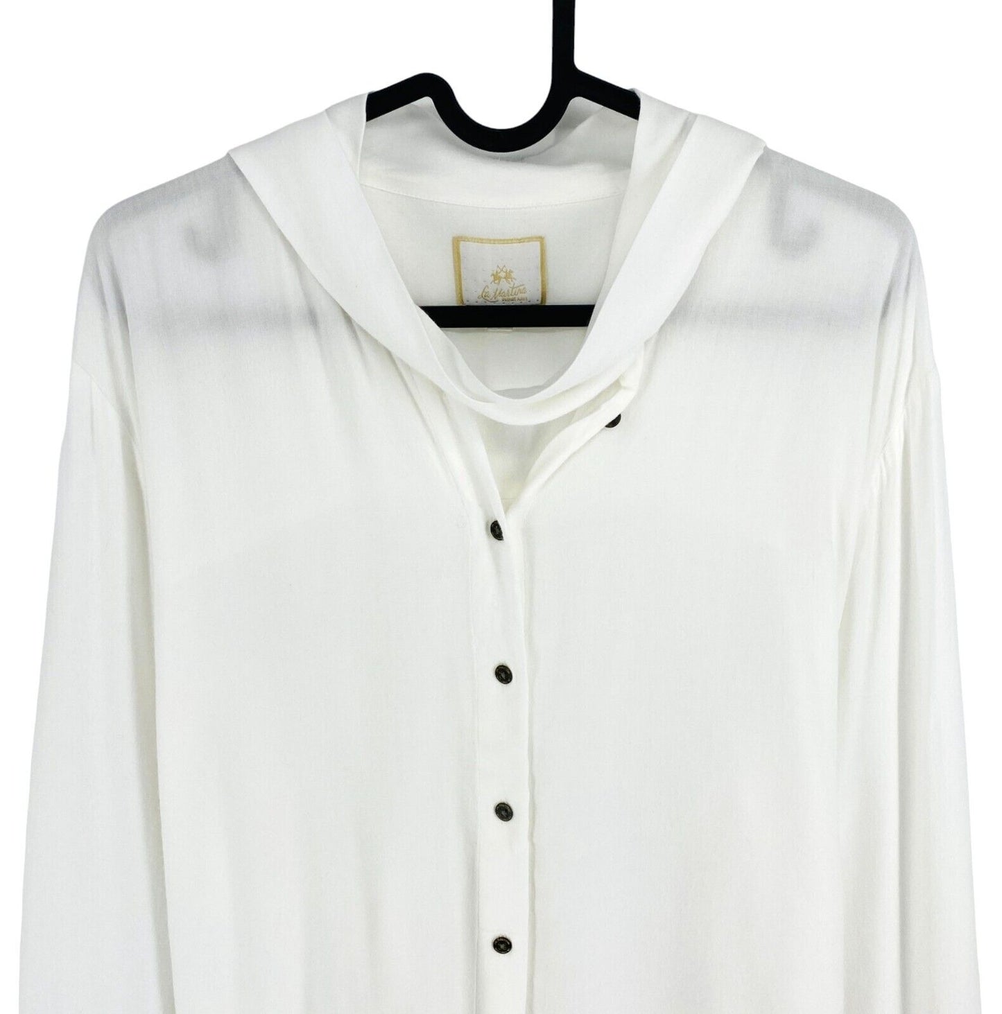 LA MARTINA White Bow Shirt Size 5 / XL