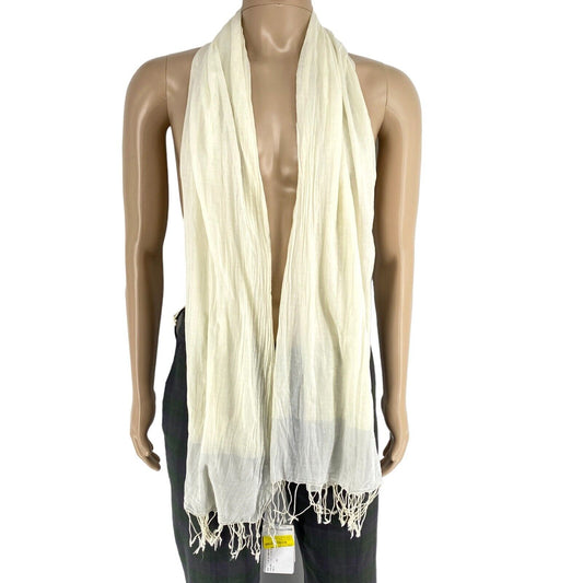 NORTH SAILS Beige With Tassels Scarf Shawl