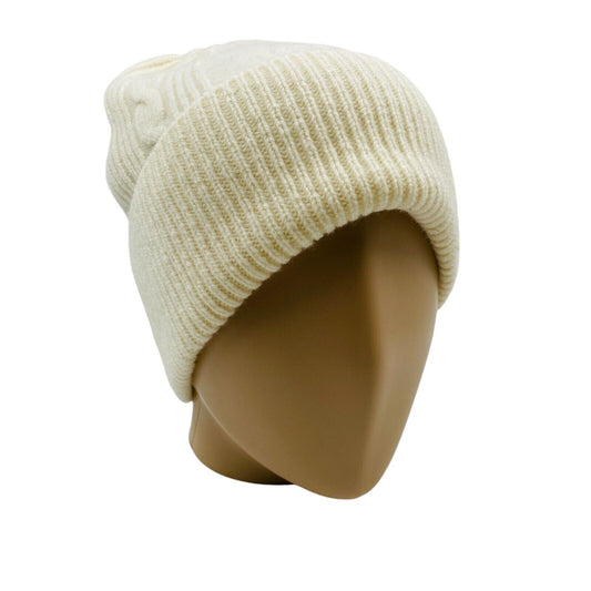 GANT Unisex Cream White Wool Beanie Winter Hat One Size