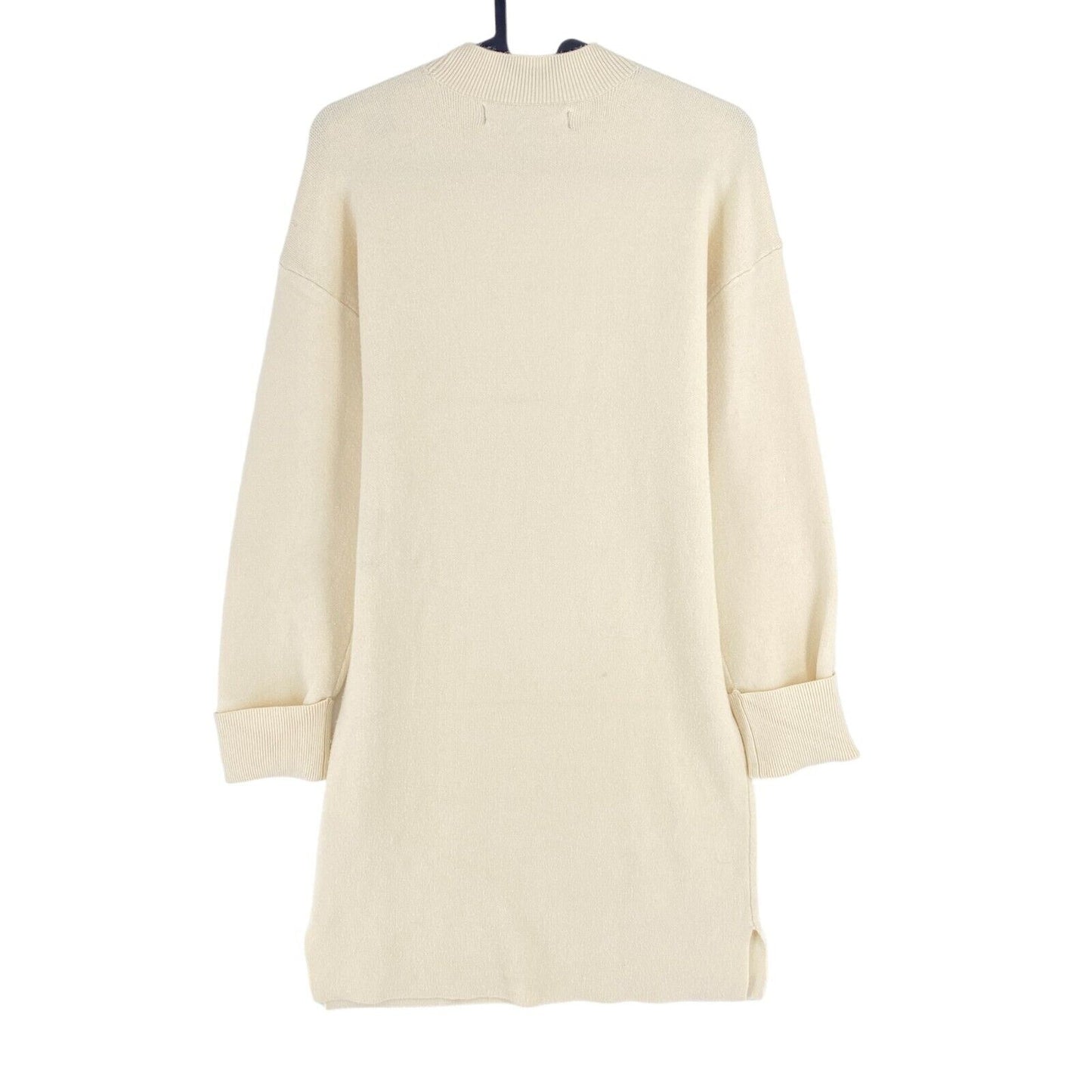 VERO MODA Robe pull beige à manches longues et col rond pour femme Taille XS