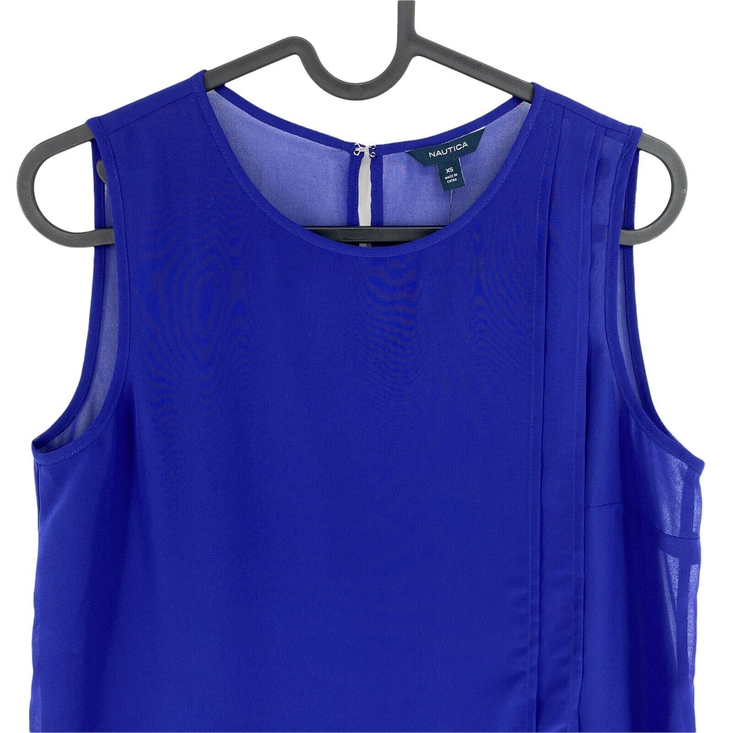 NAUTICA, Marineblau, ärmellose Bluse mit Rundhalsausschnitt, Größe XS