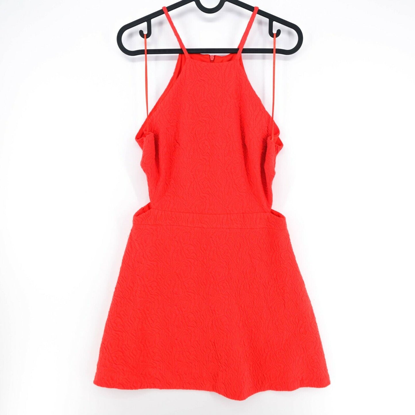 Bershka Red Strappy Sleeves Dress Size L