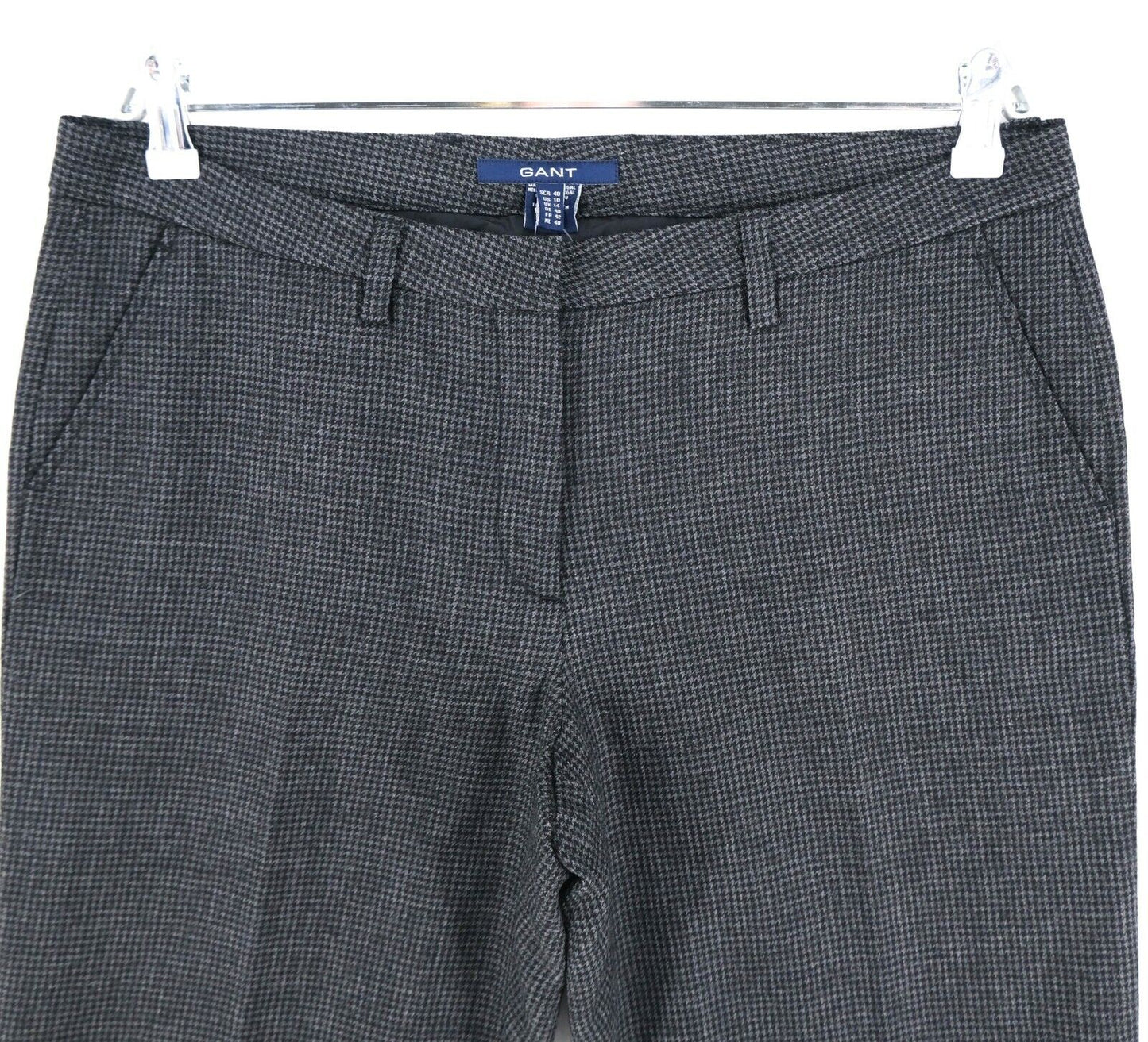 GANT Dark Grey Mini Dogtooth Bermuda Shorts Size EU 40 UK 14 US 10