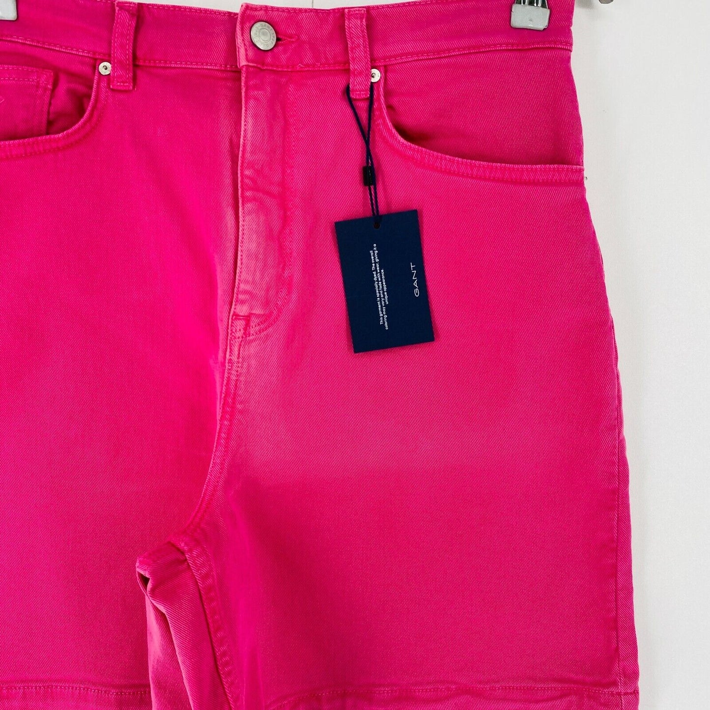 GANT Women Pink Regular Fit Denim Shorts Size W30