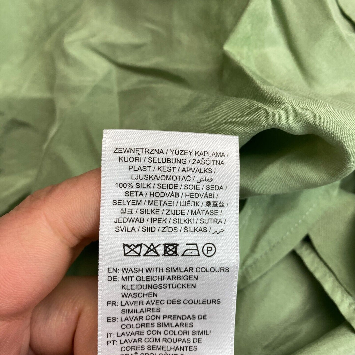 GANT Chemise décontractée verte 100% soie Taille EU 32 UK 4 US 2