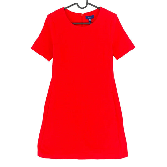 GANT Red Jersey Pique Crew Neck Dress Size EU 34 UK 6 US 4