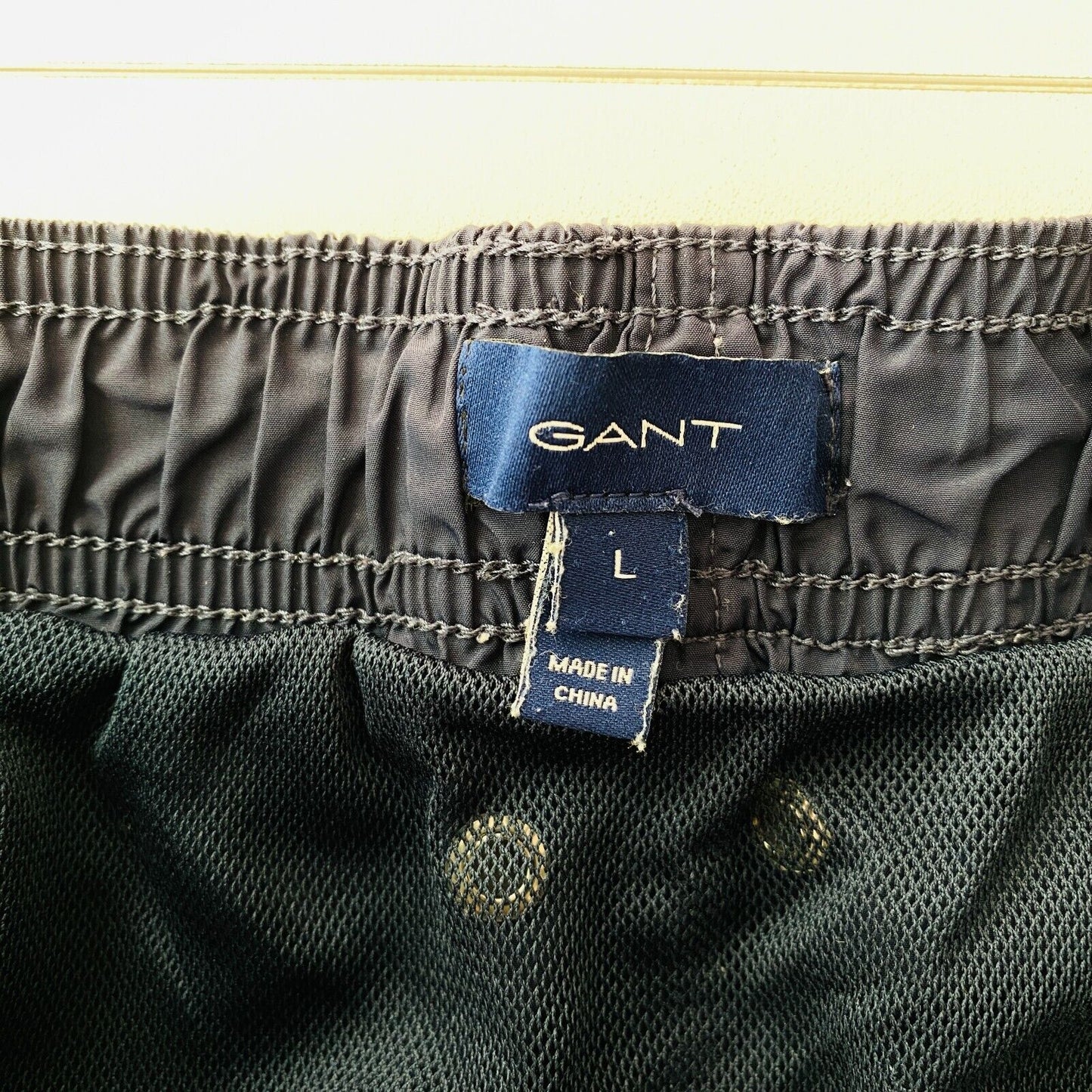 GANT Mens Dark Blue Regular Fit Beachwear Swimming Shorts Size L