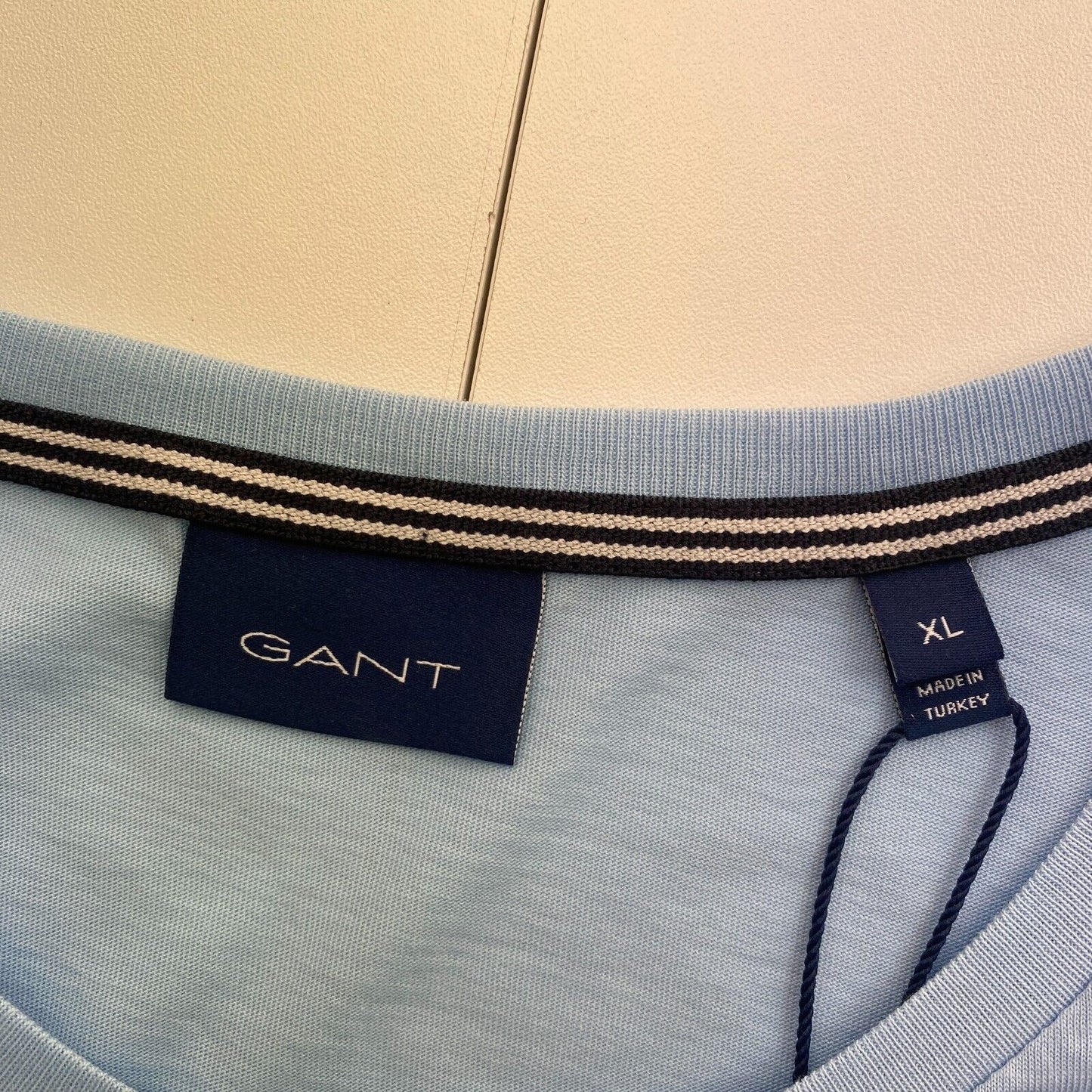 GANT Men Blue Logo Crew Neck Short Sleeves T Shirt Size XL