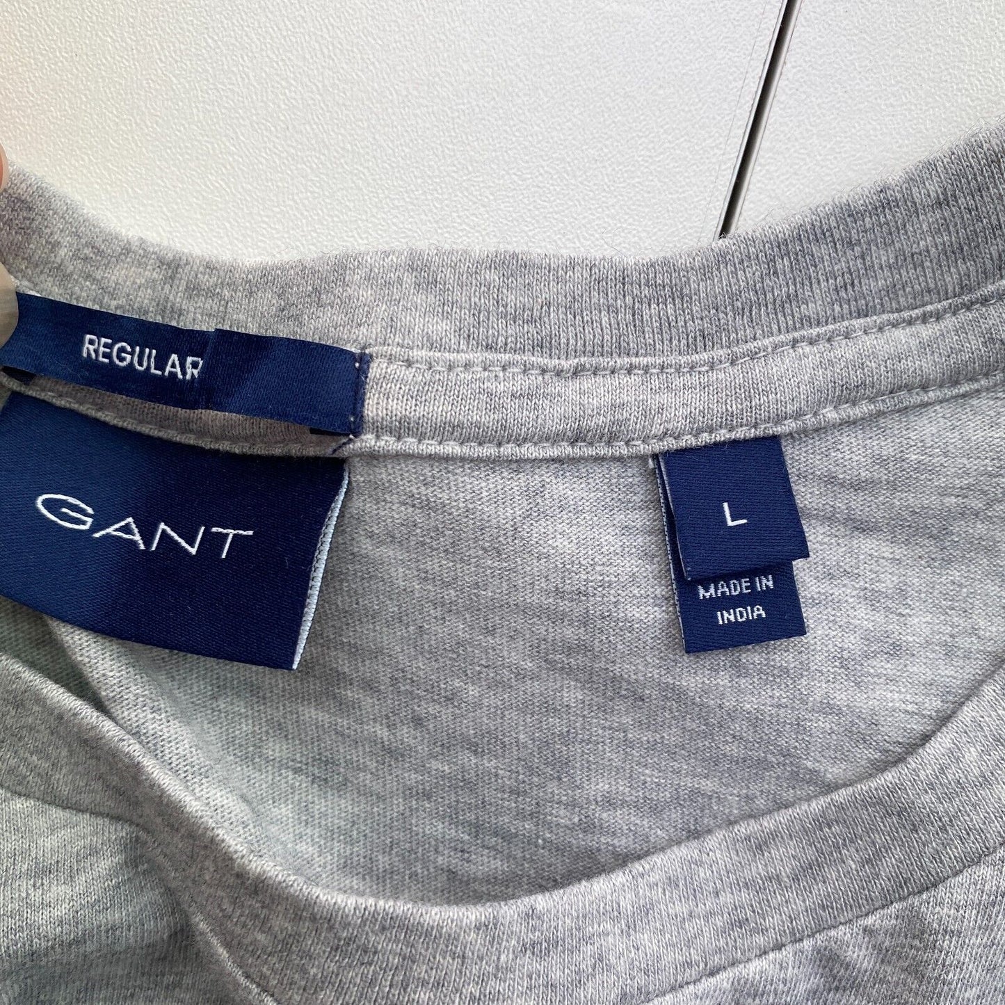 GANT Grey Original Regular Fit Crew Neck T-Shirt Size L